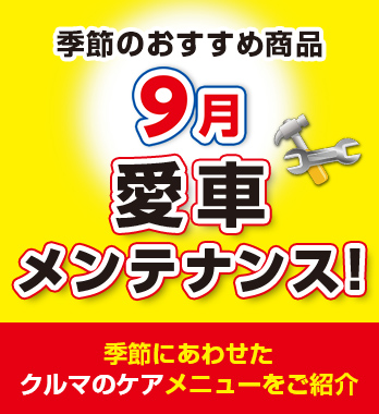 おでかけ前に愛車をメンテナンス！