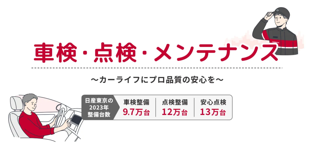 日産東京 車検、点検、メンテナンス