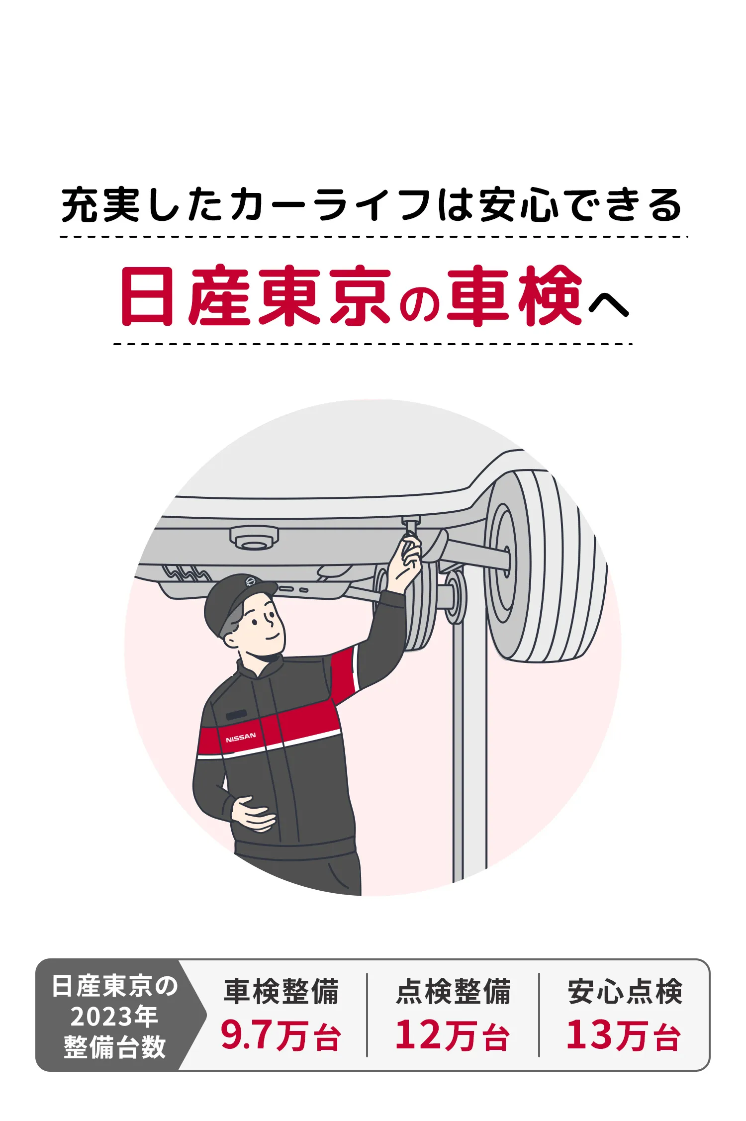 日産東京　車検・点検・メンテナンス　〜充実したカーライフを送ろう〜