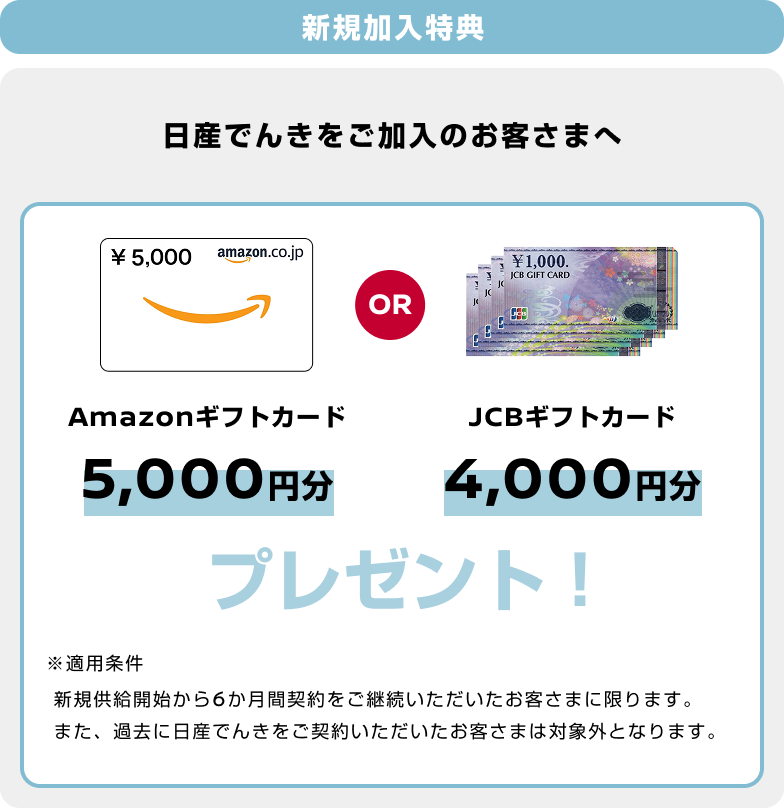 新規加入特典